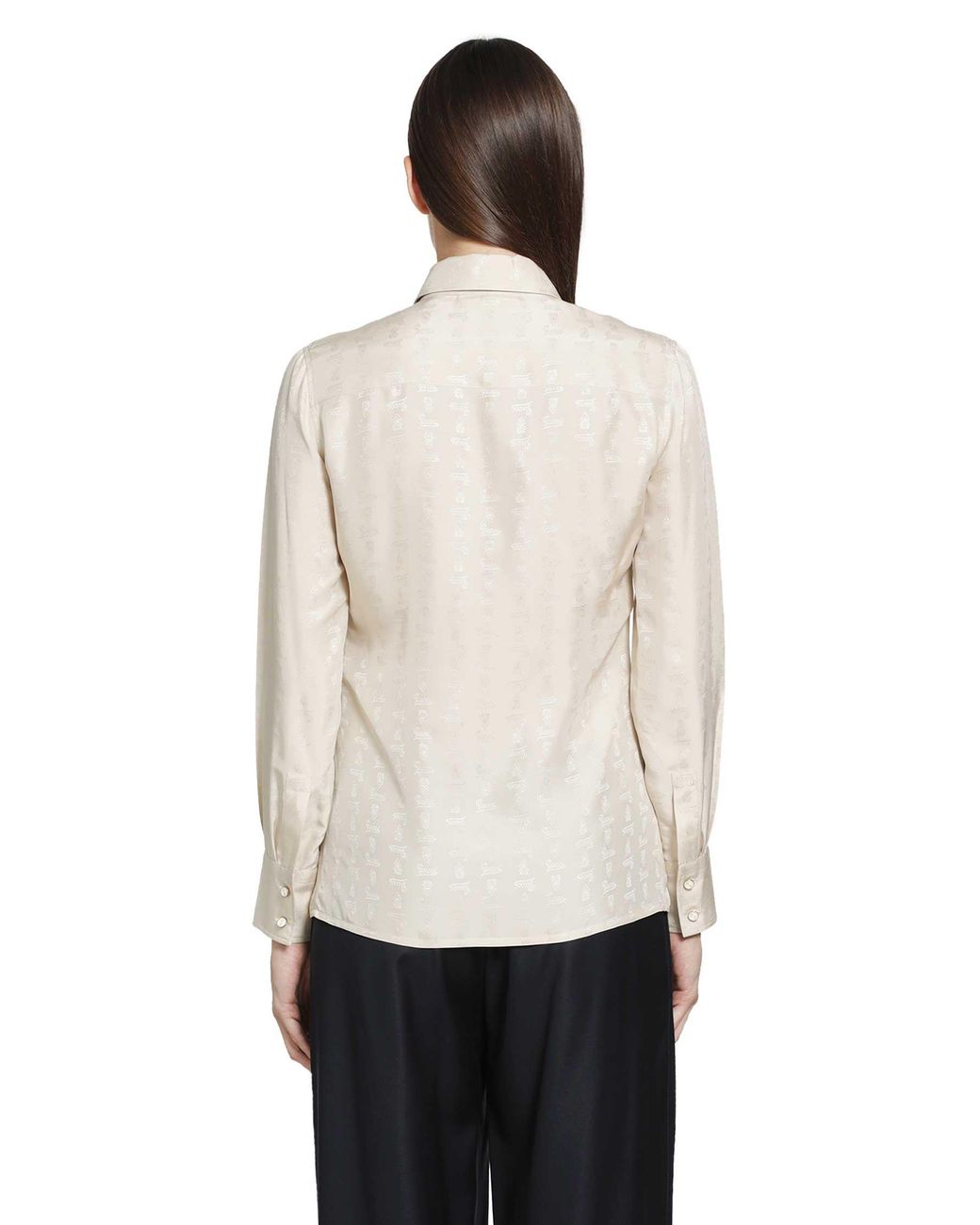 Gucci Natural Habotai Jacquard Shirt