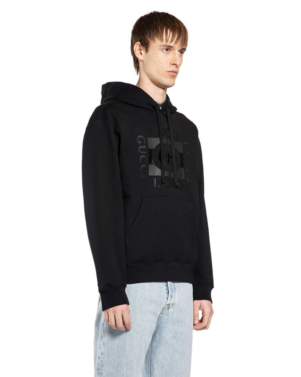 Gucci Black Interlocking G Hoodie for men