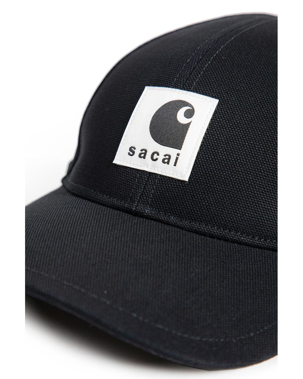 Sacai Cotton Duck Baseball Cap in Black for Men | Lyst