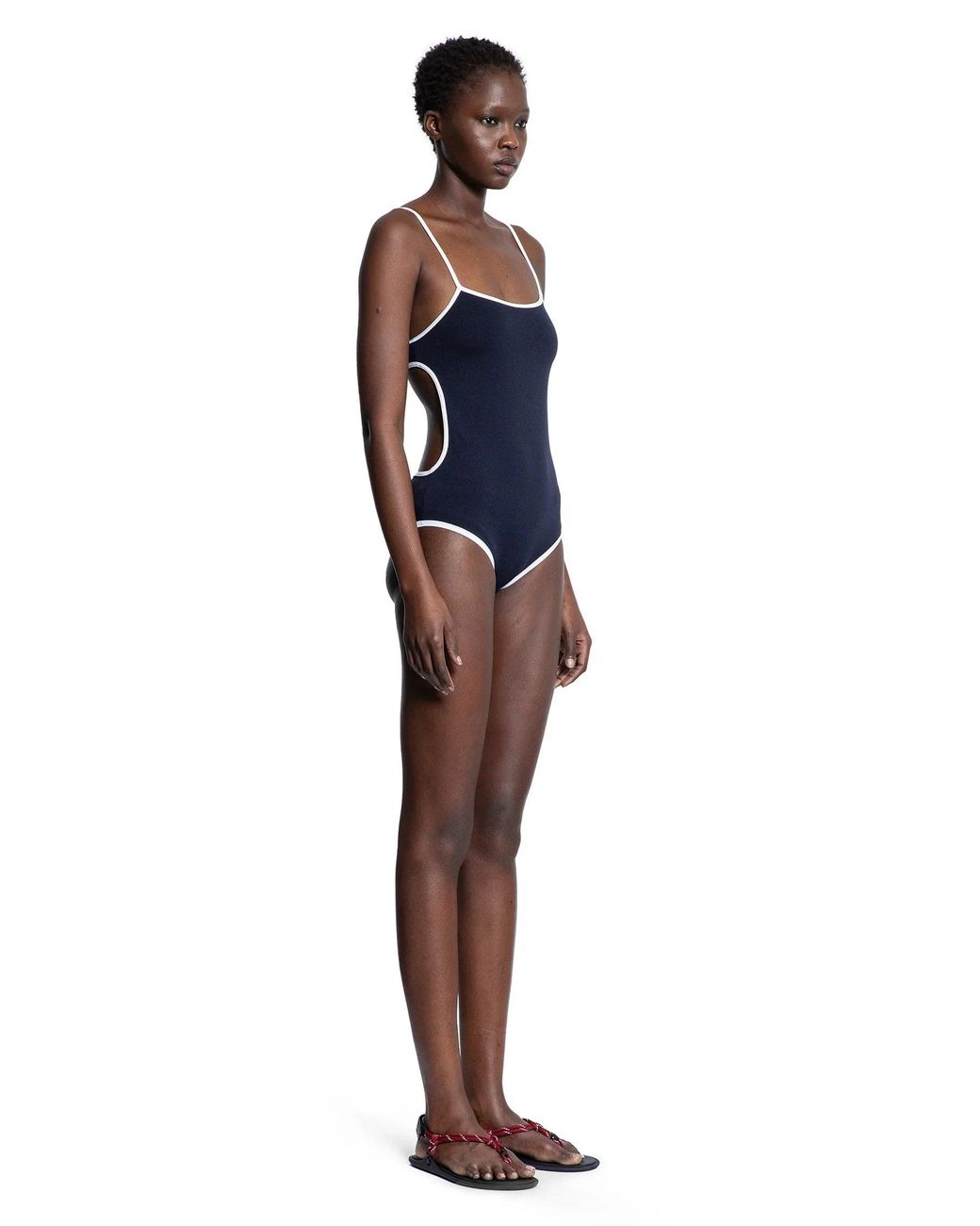 Miu Miu Blue Technical Knit Swimsuit