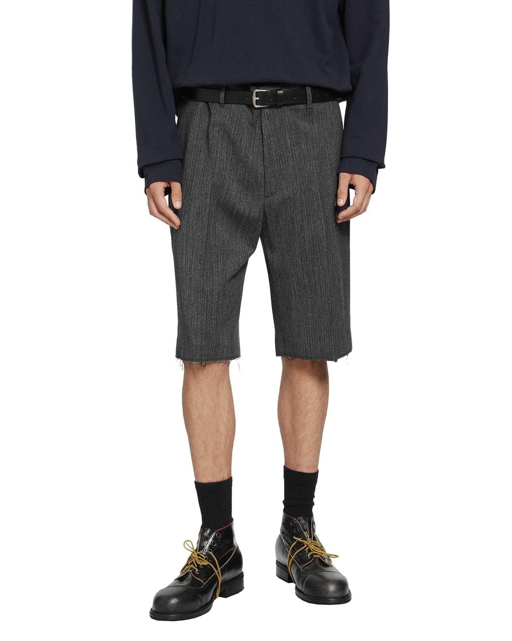 MM6 by Maison Margiela Gray Tailored Shorts for men