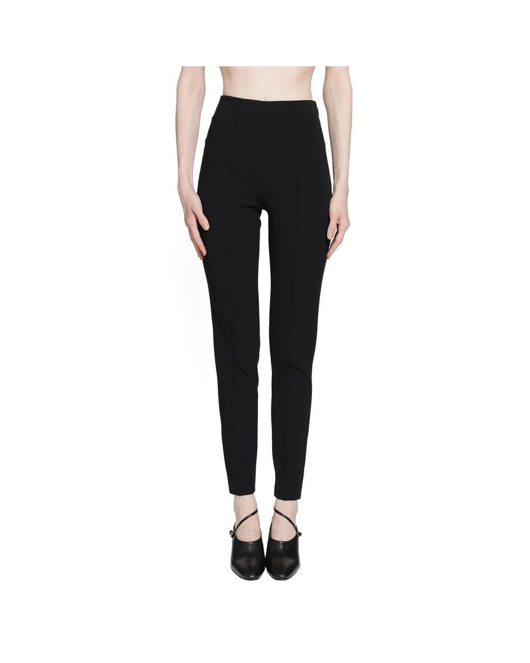 Jil Sander Black Viscose Jersey Skinny Trousers