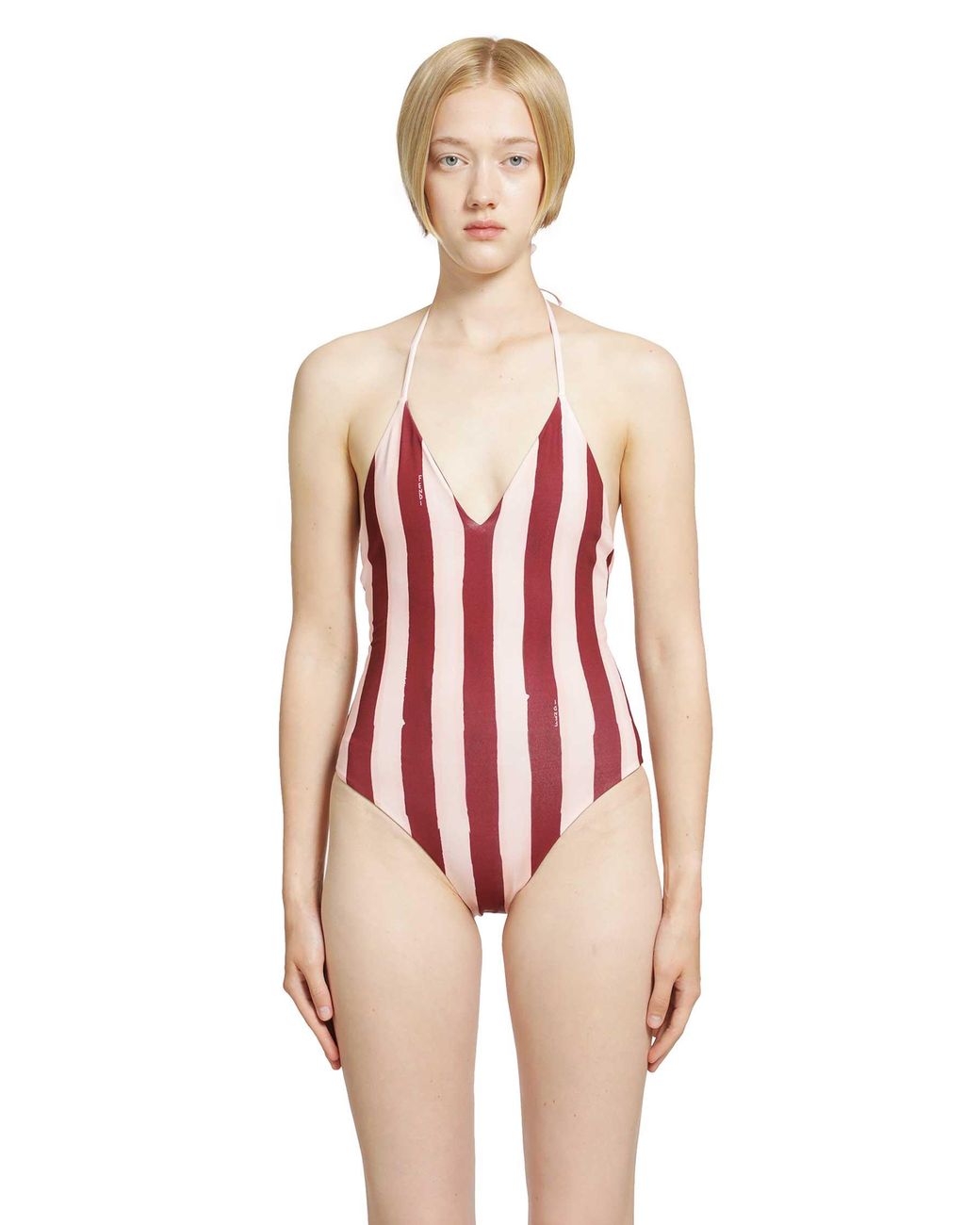 Fendi Pink Striped Swimsuit