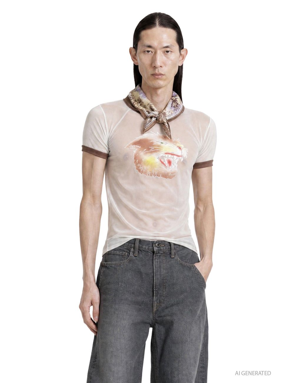 Kapital Gray Sheerjersey X 20/-Jersey Ringer T for men