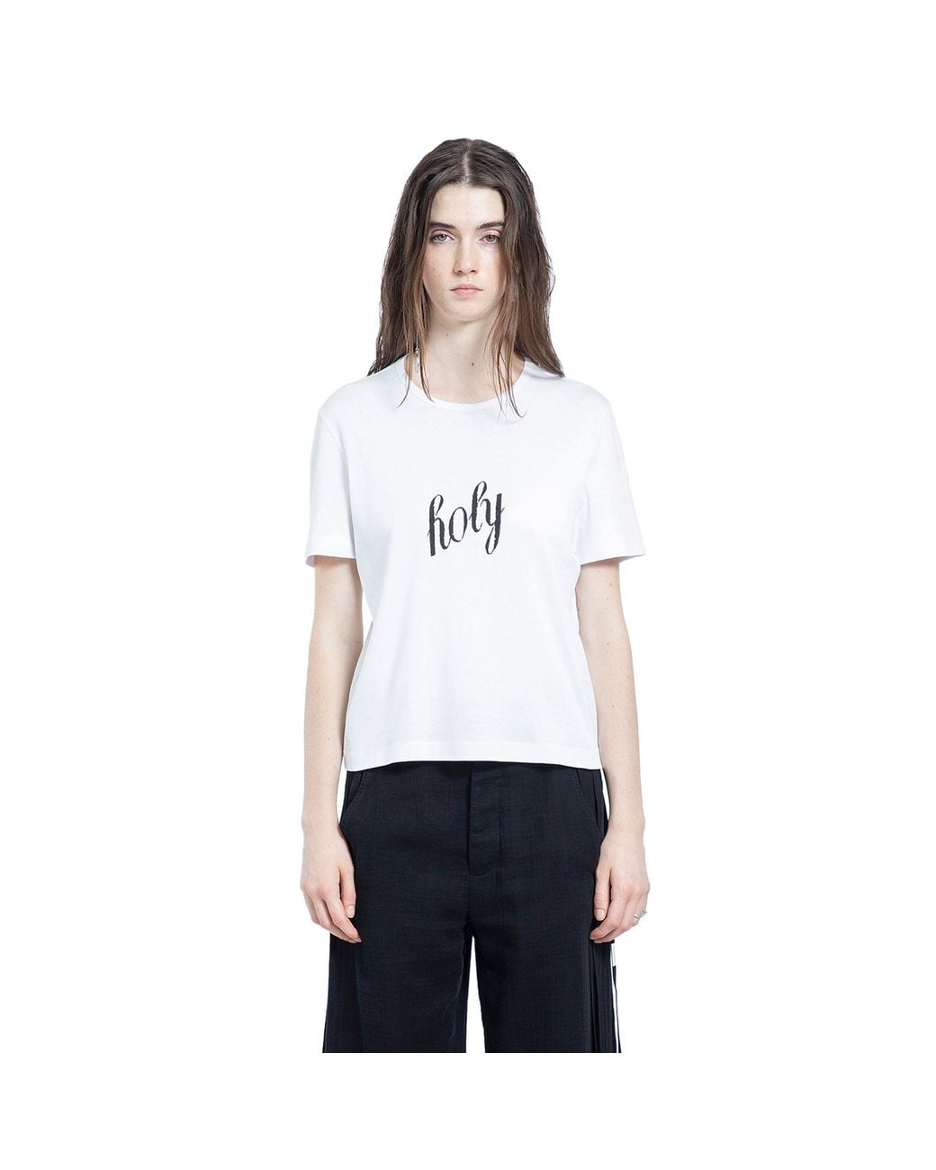 Ann Demeulemeester White Fanie Standard Fit T-Shirt