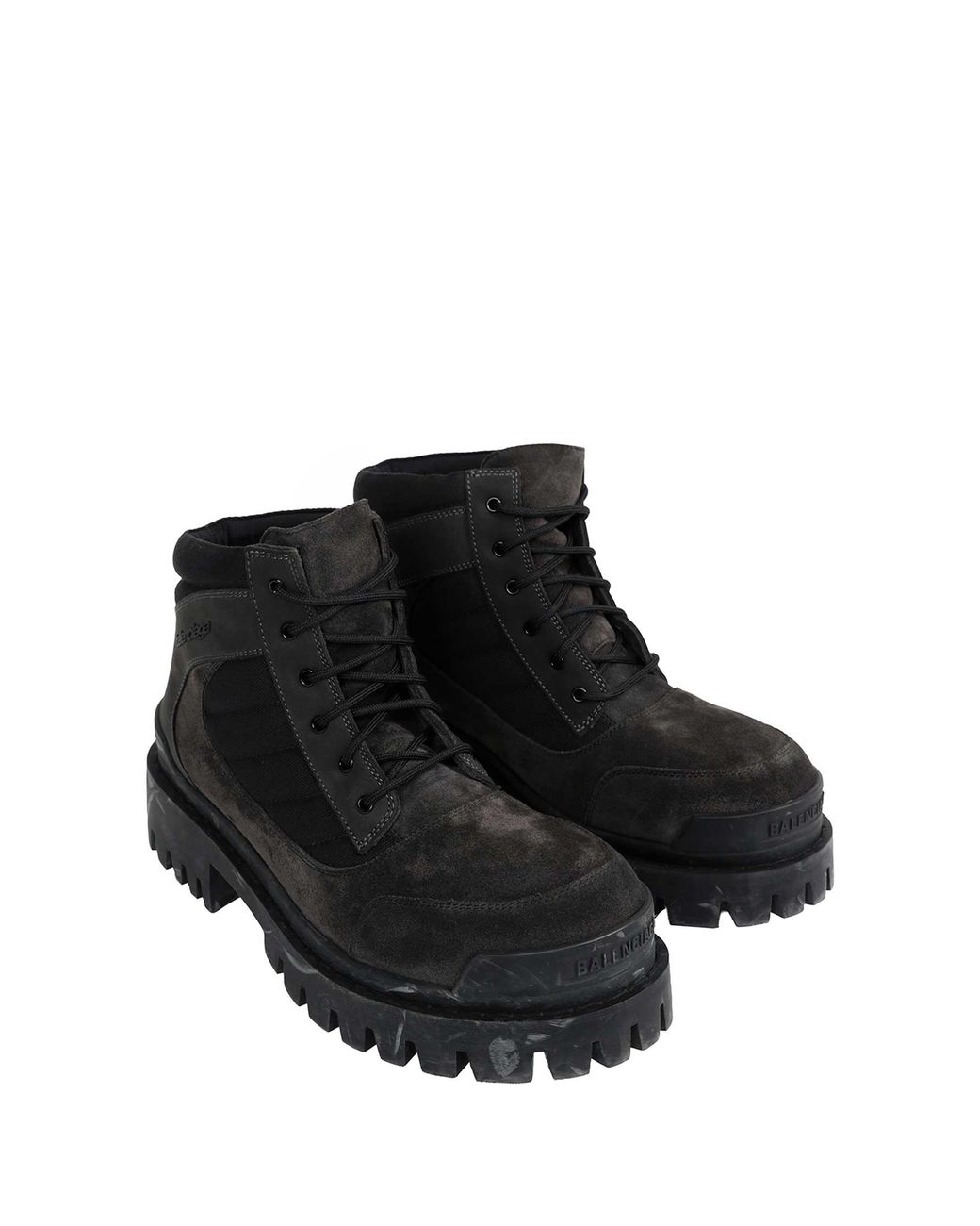 Balenciaga Black Combat Strike Low Boots for men