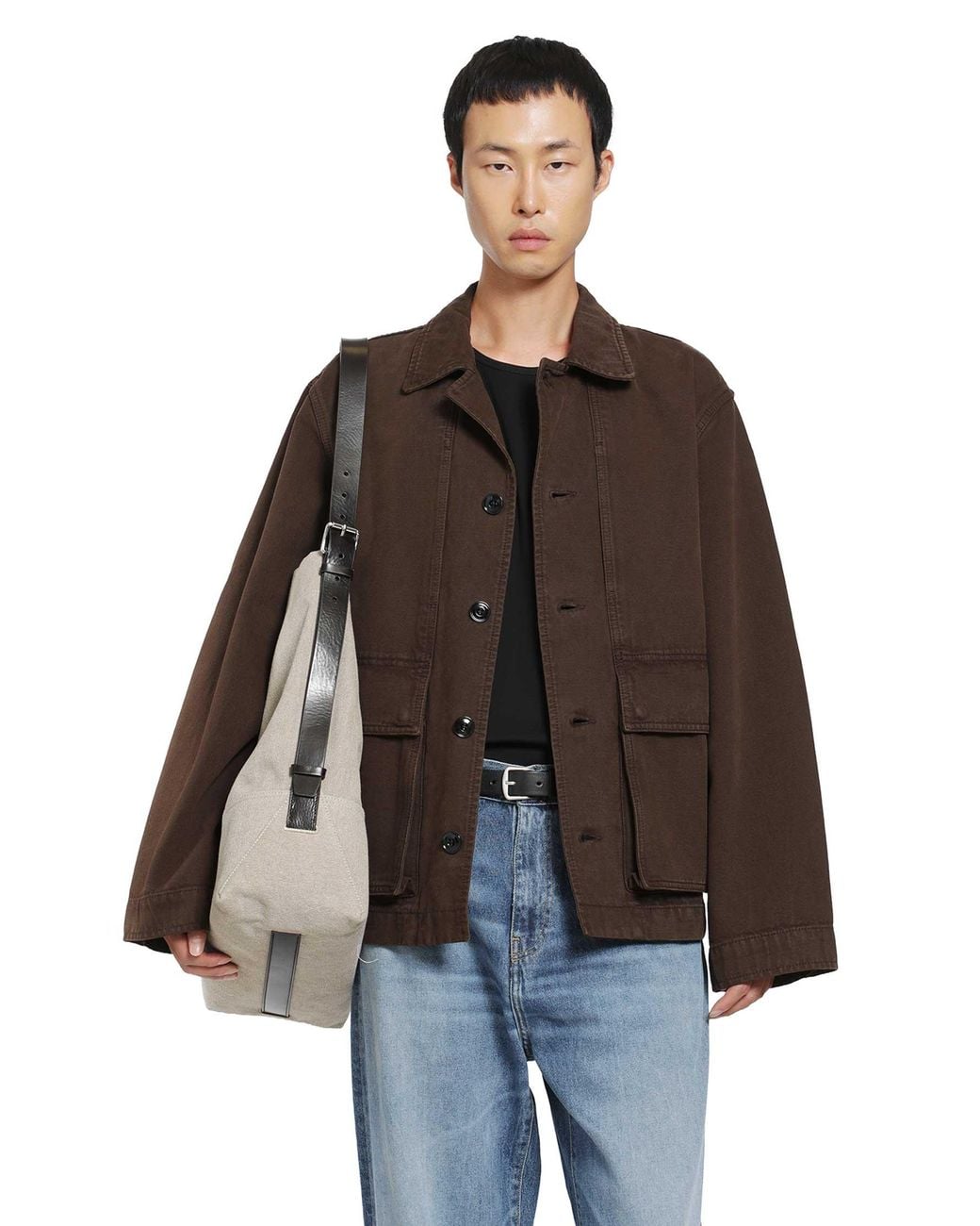 Lemaire Brown Boxy Jacket for men