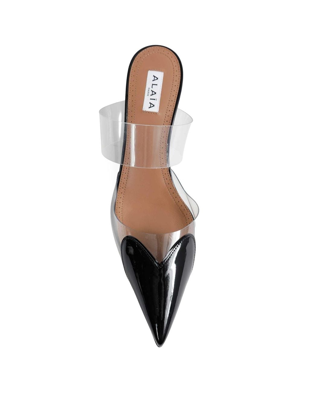 Alaïa Black Le Coeur Wedge Mules