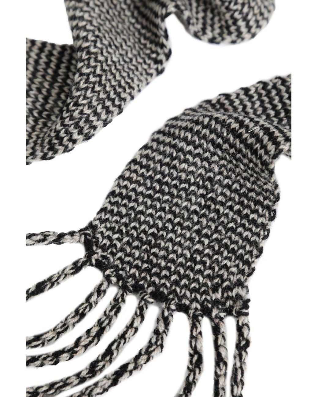 Ziggy Chen Black Single Crochet Scarf for men