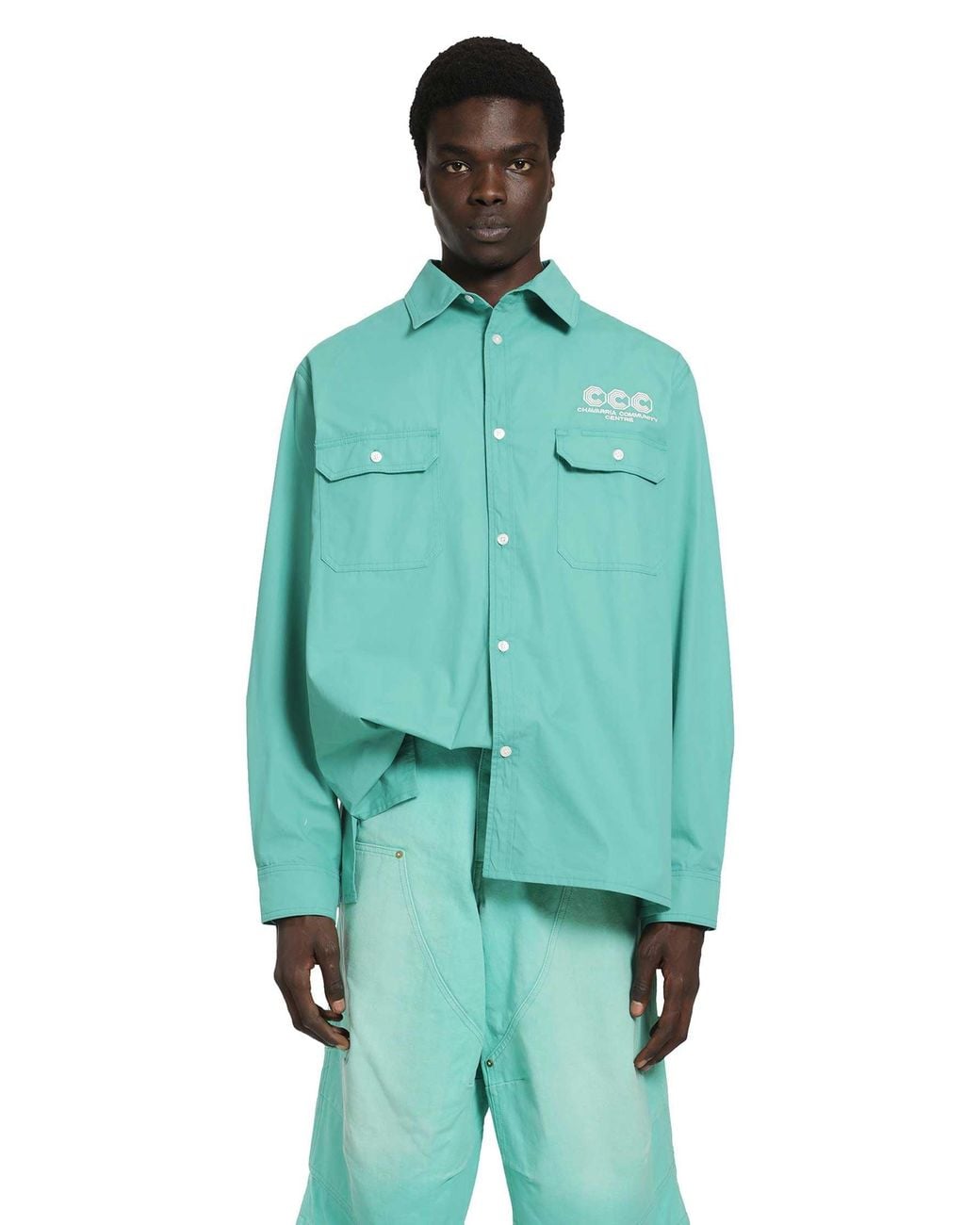Willy Chavarria Green Corcoran Workshirt for men