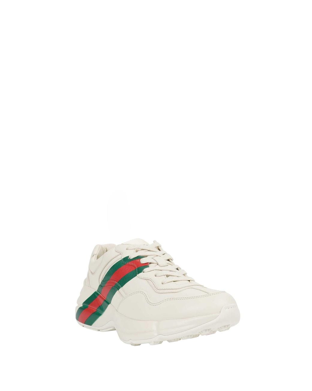 Gucci White Rhyton Sneakers