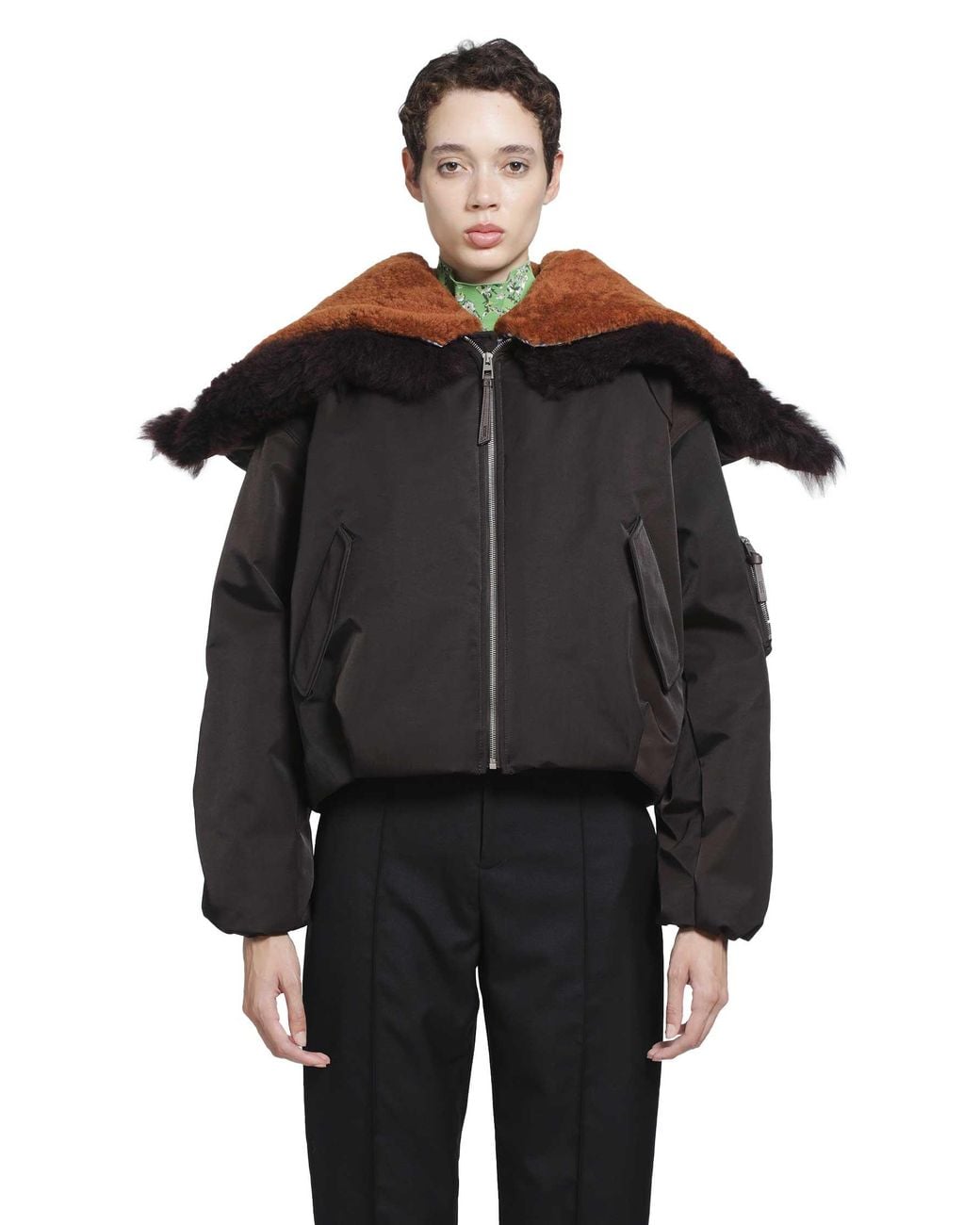 Loewe Black Technical Shell Bomber Jacket