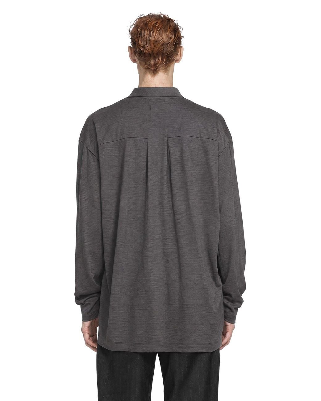 Transit Gray Wool Jersey Shirt for men