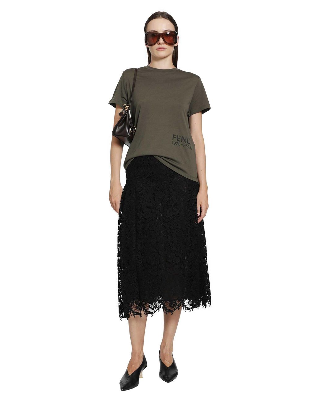 Fendi Black Short Sleeve T-Shirt
