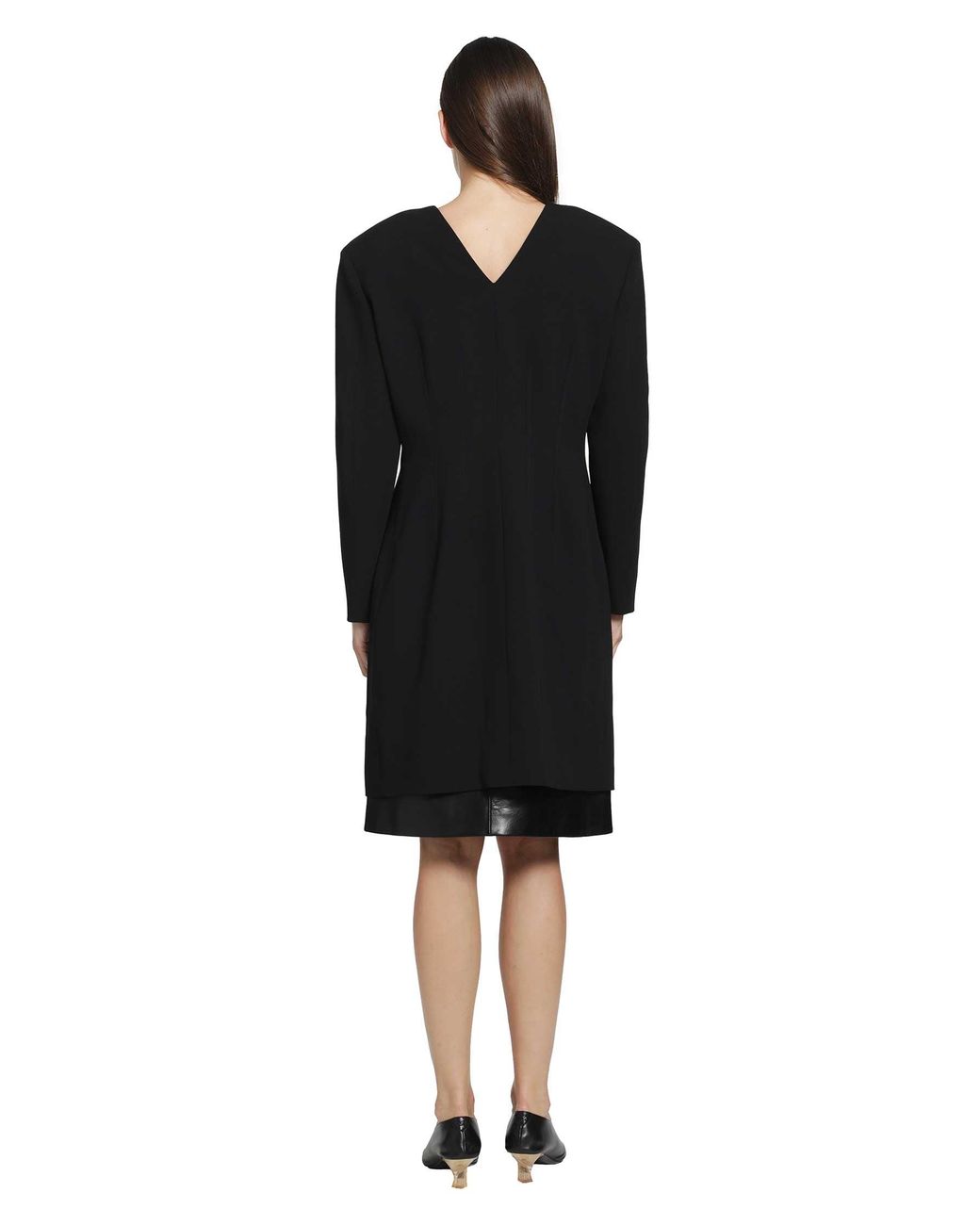 Jil Sander Black Wool Sablé Top