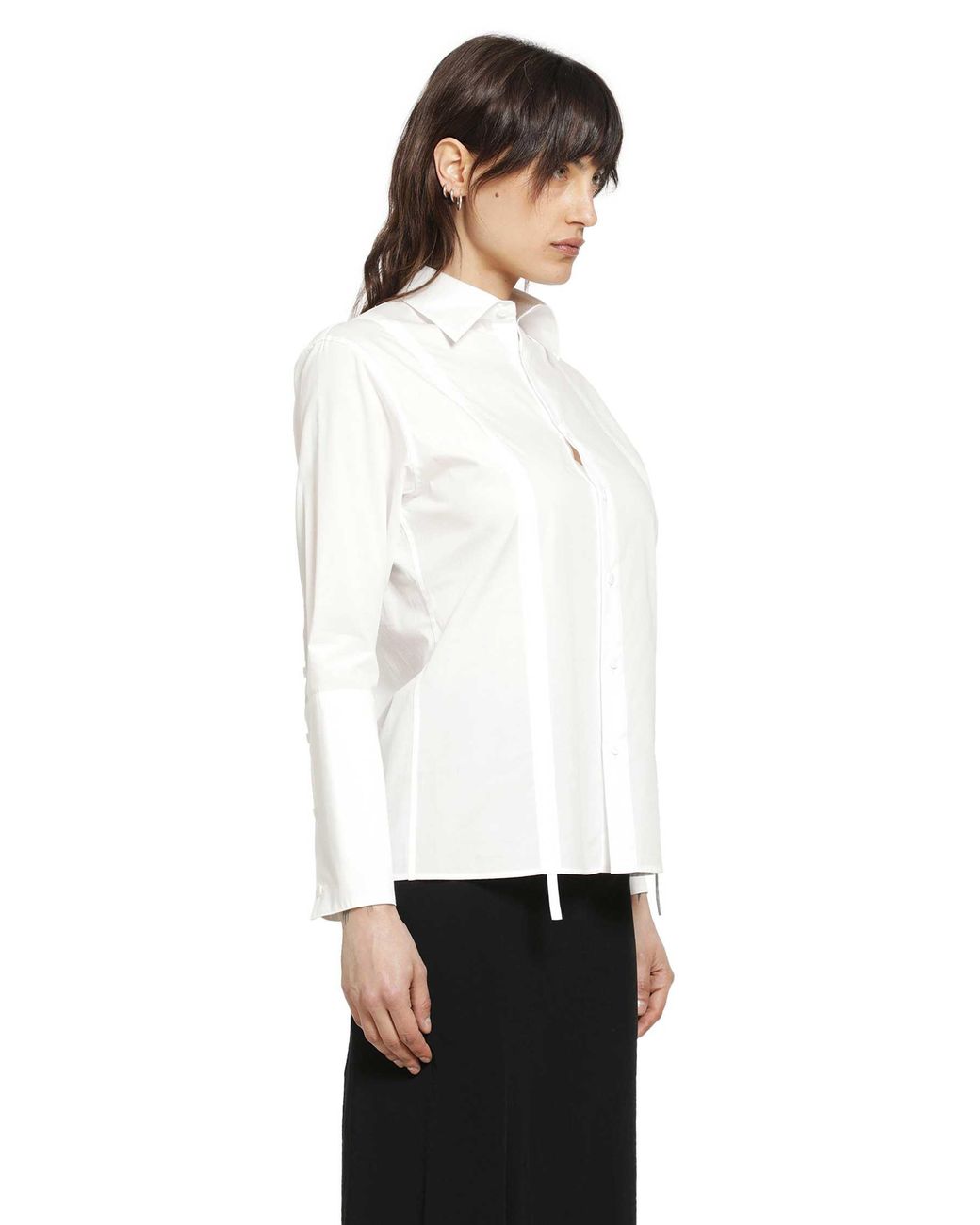 Yohji Yamamoto White Broad Gather Detail Shirt