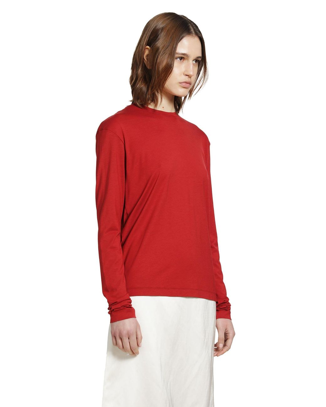 Totême Red Classic Long Sleeve Tee