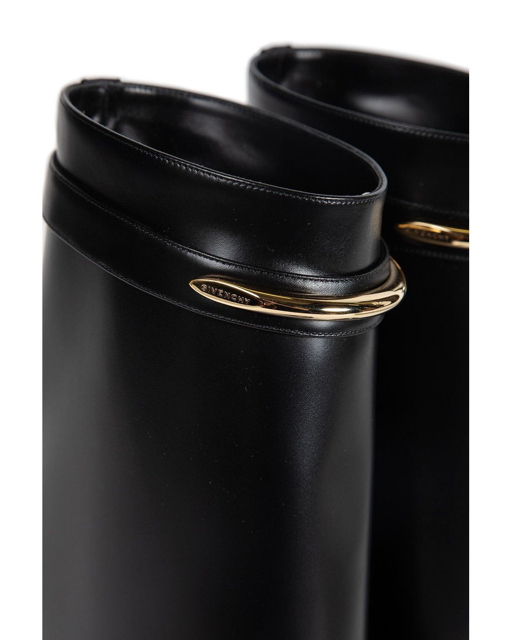 Givenchy Black Shark Pinch Leather Ankle Boots
