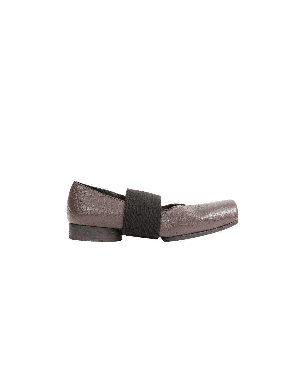 Uma Wang Gray Leather Ballet Shoes