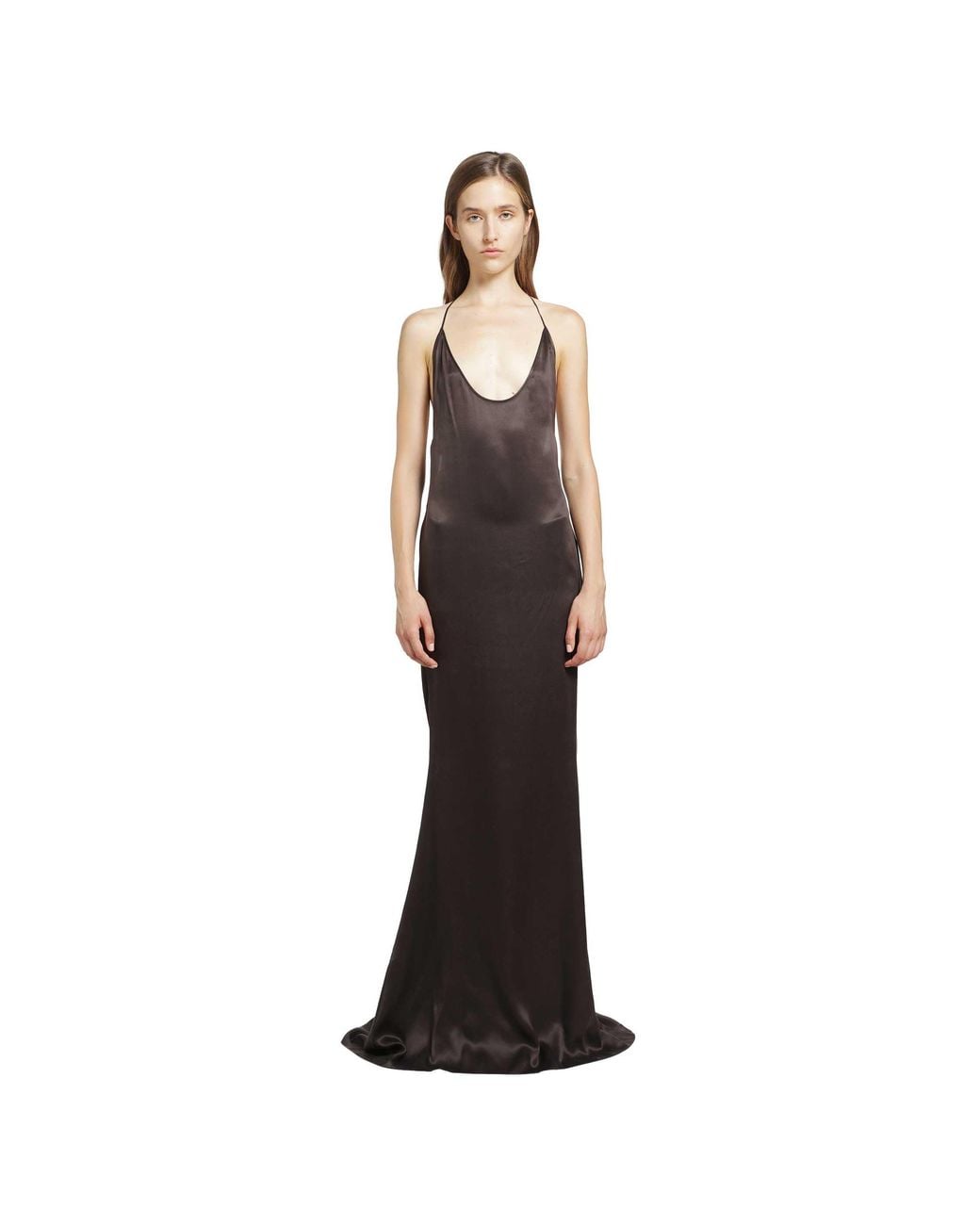Tom Ford Black Silk Satin Halterneck Evening Dress