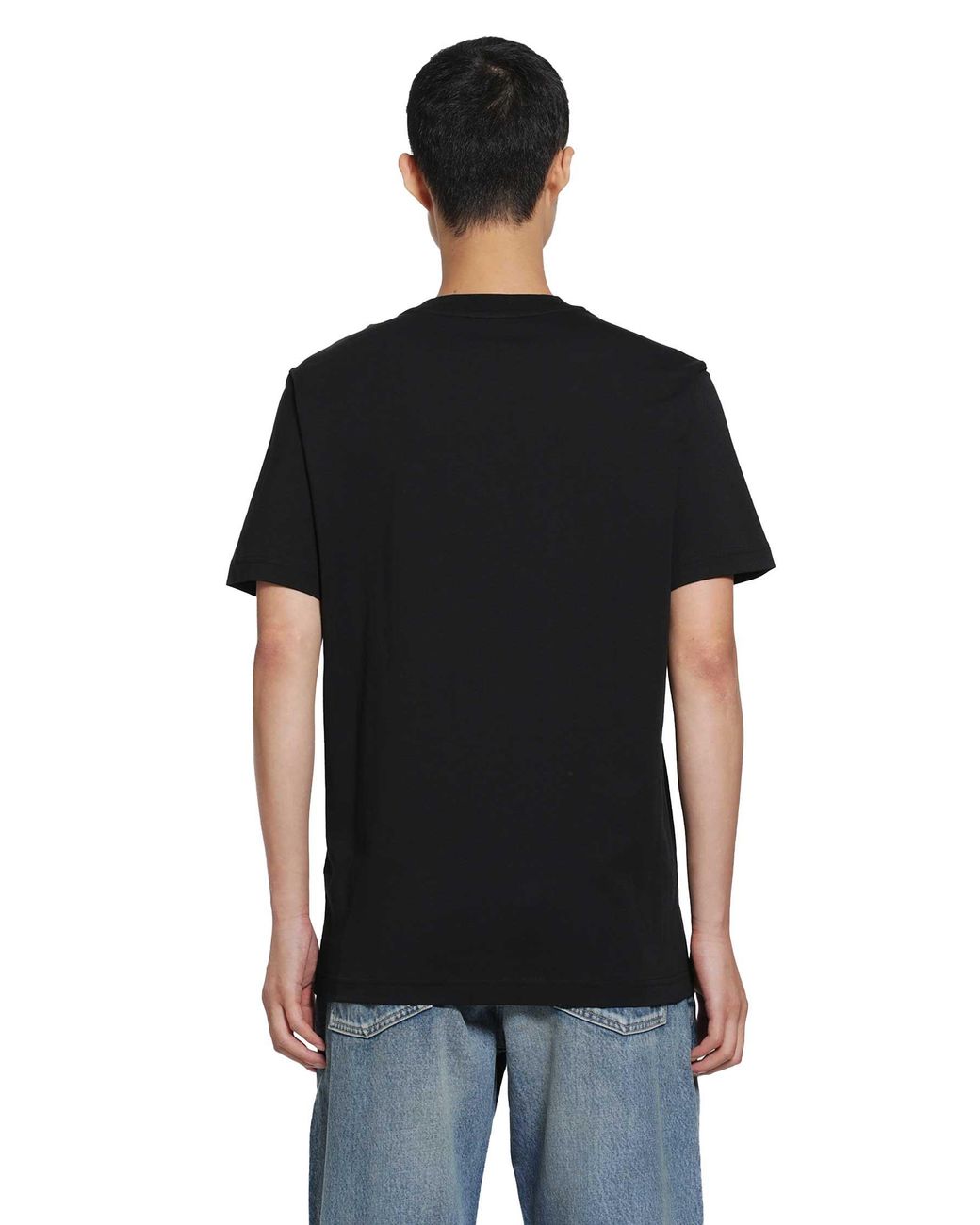 Moncler Black Cotton T-Shirt for men