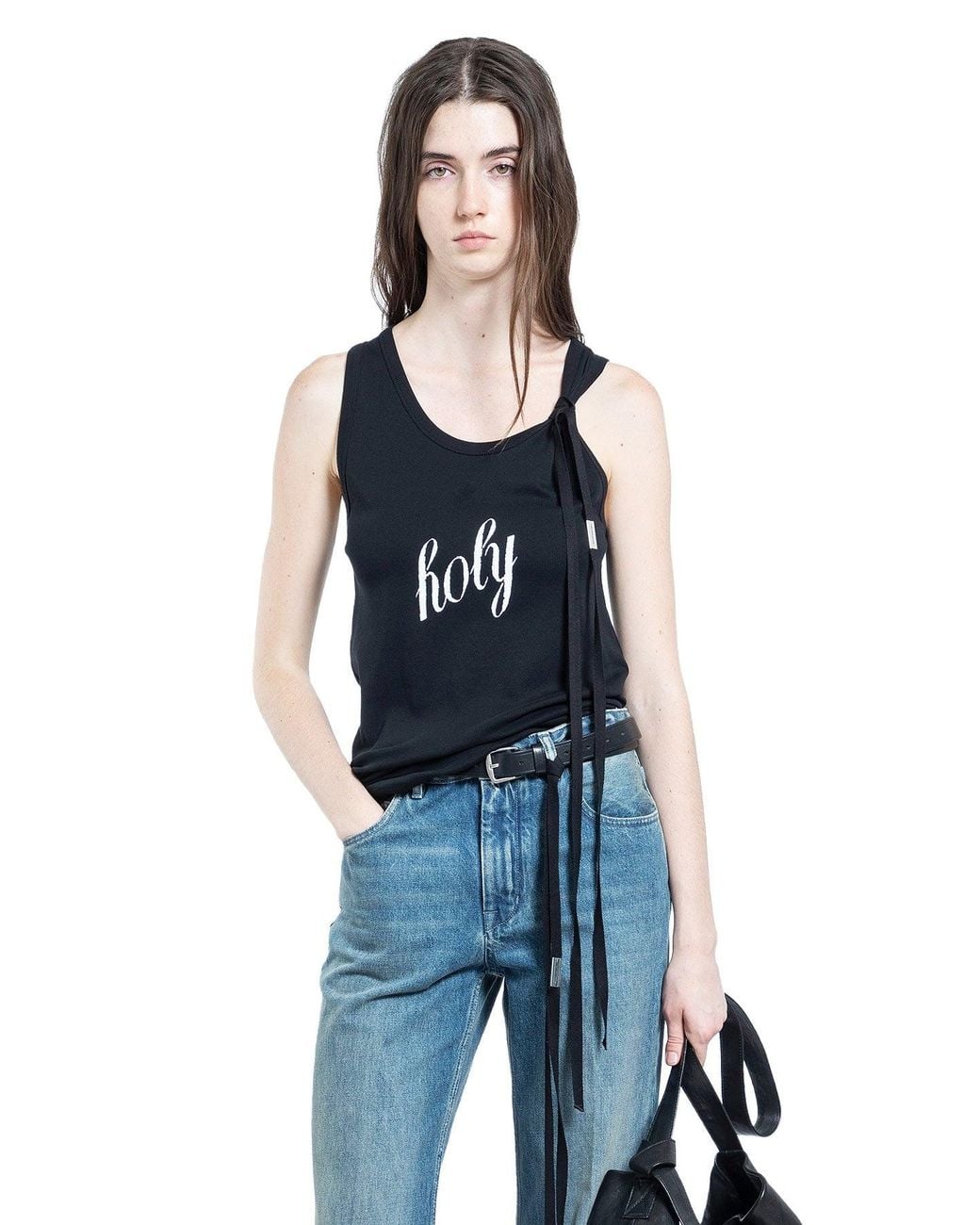 Ann Demeulemeester Blue Seva Holy Print Tank Top