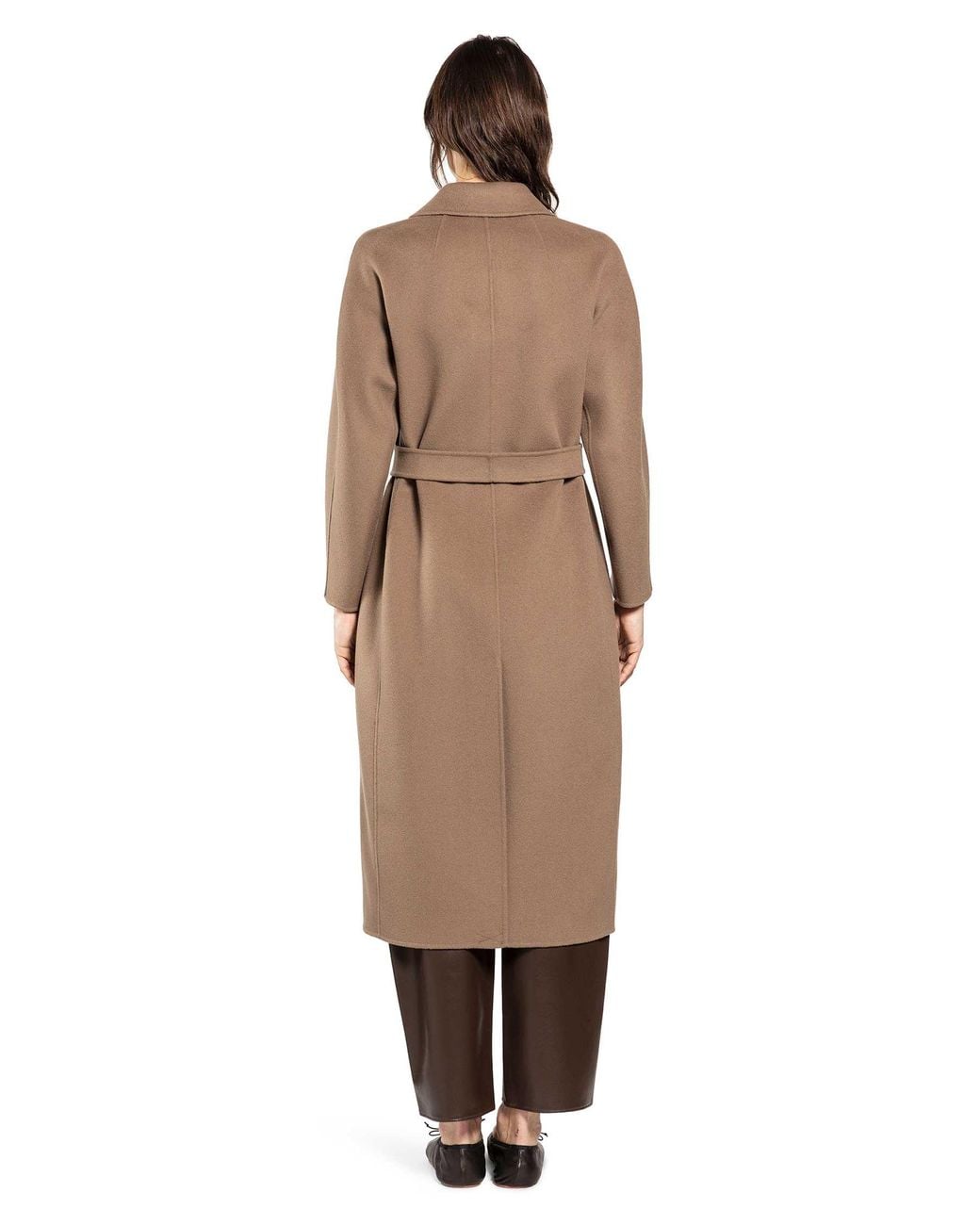 Max Mara Natural Flared Wool Coat