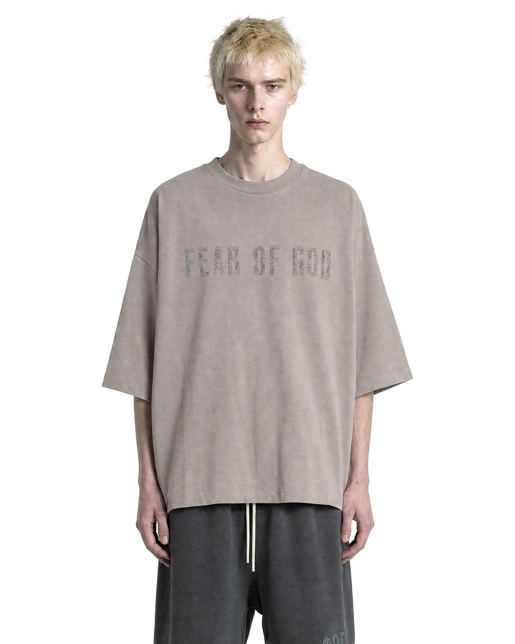 Fear Of God Gray Merch Tee Boxy Fit for men