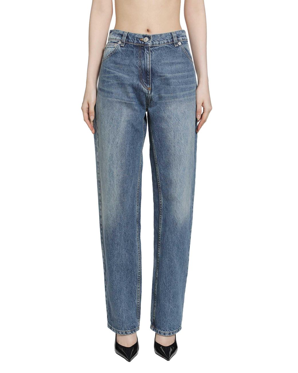 Magda Butrym Blue Tapered Leg Jeans