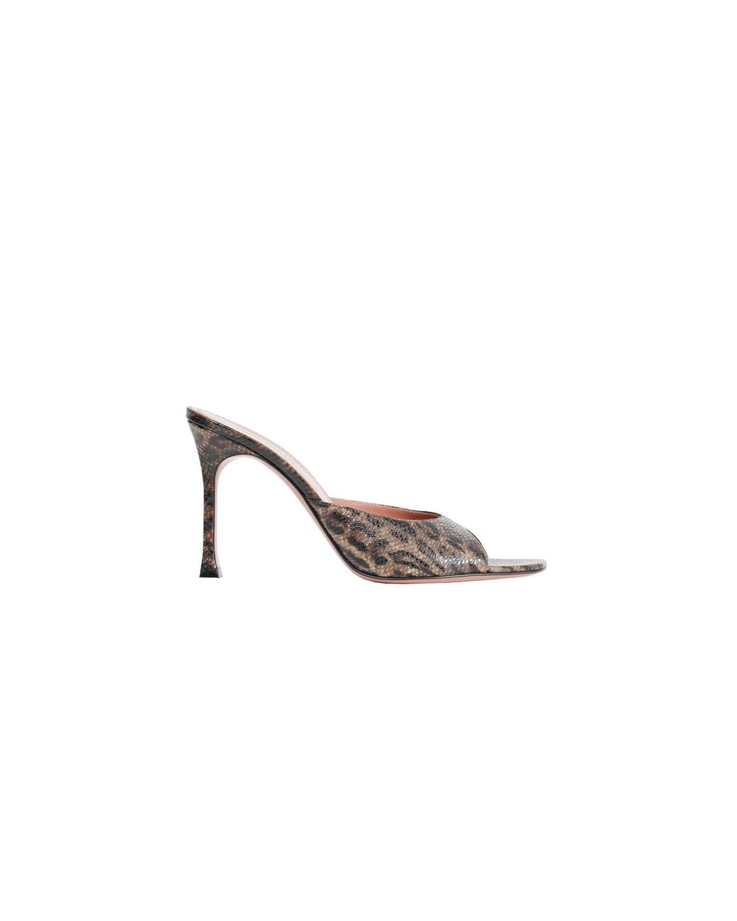 AMINA MUADDI Brown Alexa Leopard Print Mules