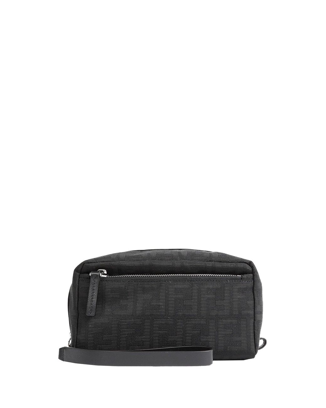 Fendi Black Small Double Zip Toiletry Case for men