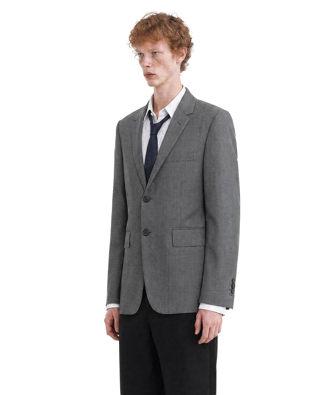 Thom Browne Gray Super 120's Twill Classic Sports Blazer for men