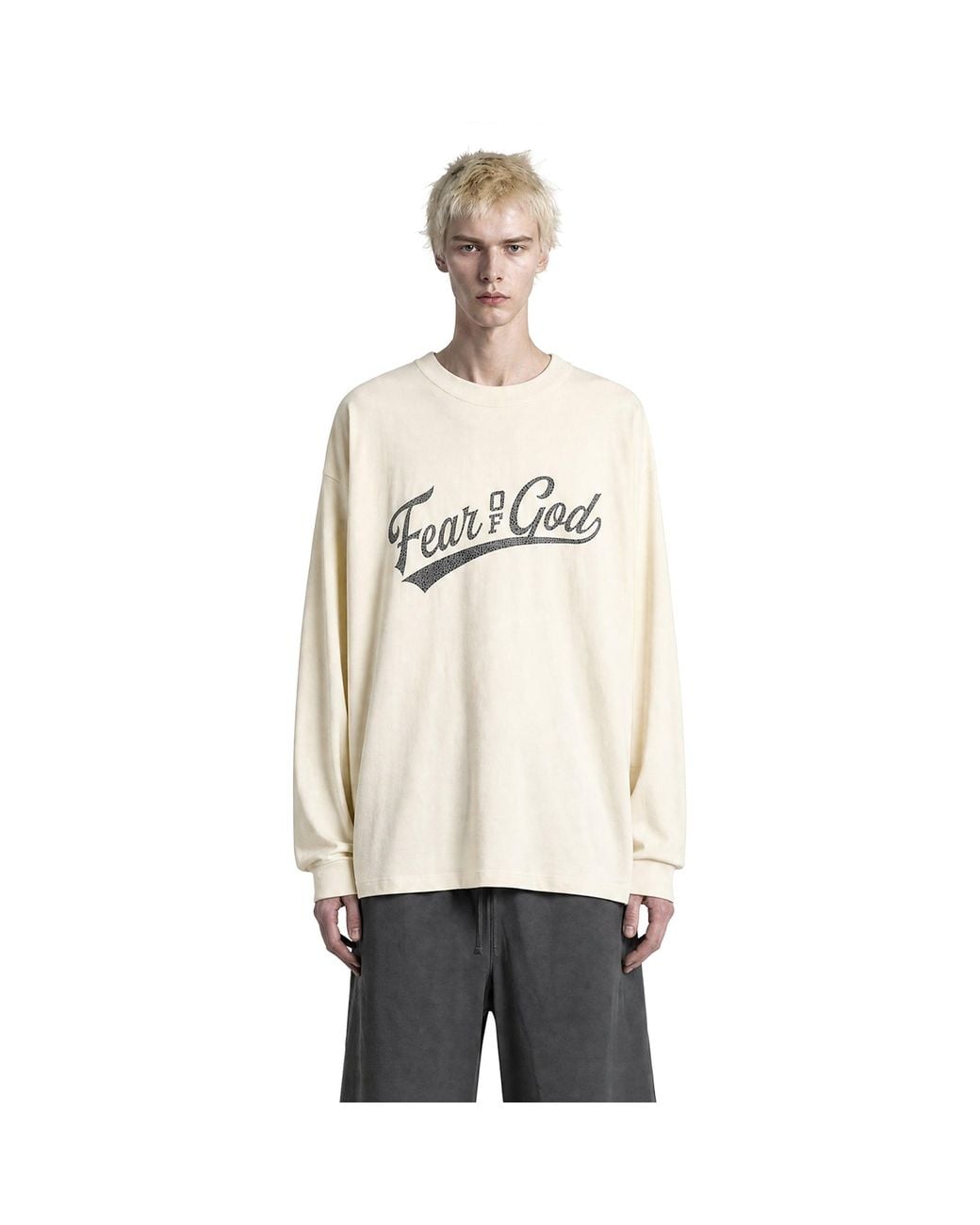 Fear Of God Natural Merch Long Sleeve Tee for men