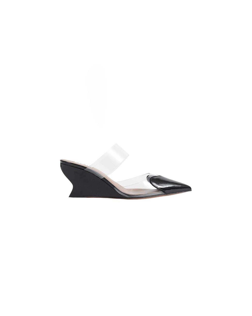 Alaïa Black Le Coeur Wedge Mules