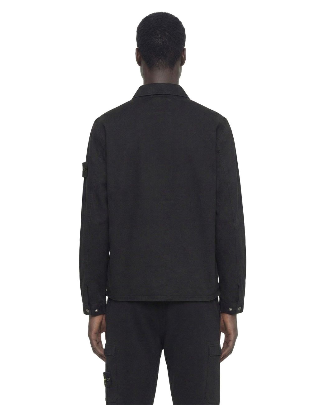 Stone Island Blue Denim Overshirt for men