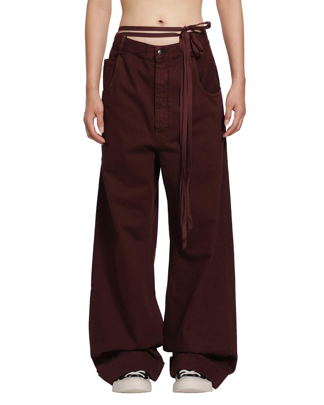Ann Demeulemeester Red Michael 5 Pocket High Comfort Trousers for men