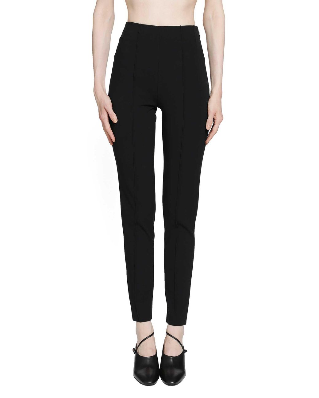 Jil Sander Black Viscose Jersey Skinny Trousers