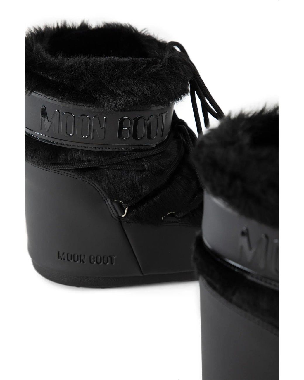 Moon Boot Black Icon Low Faux-Fur Boots