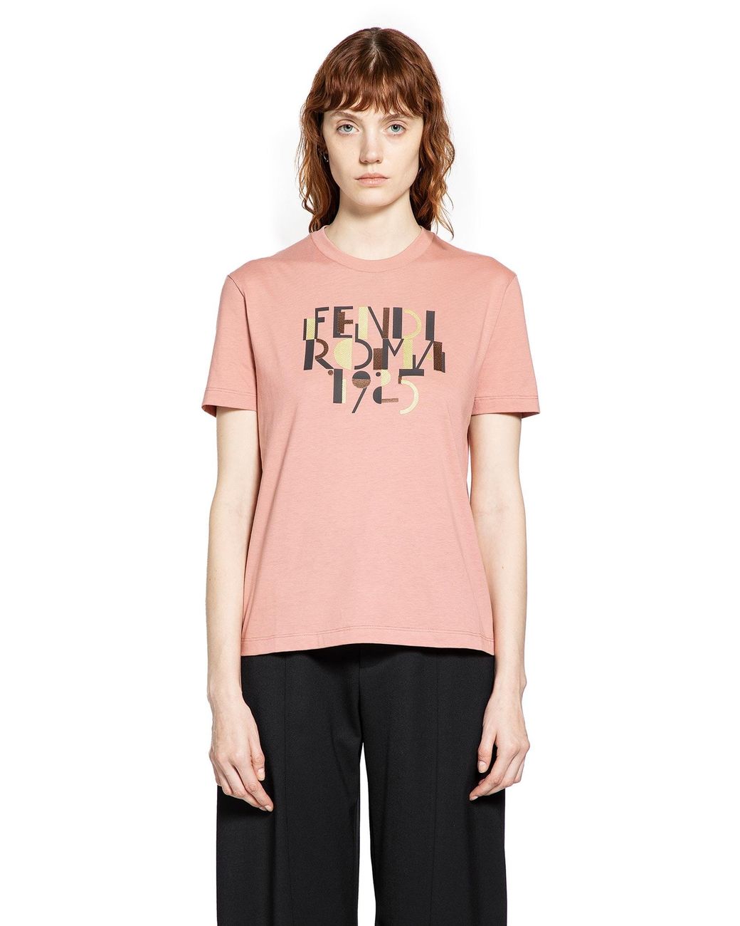 Fendi Roma 1925 T-Shirt in Pink | Lyst