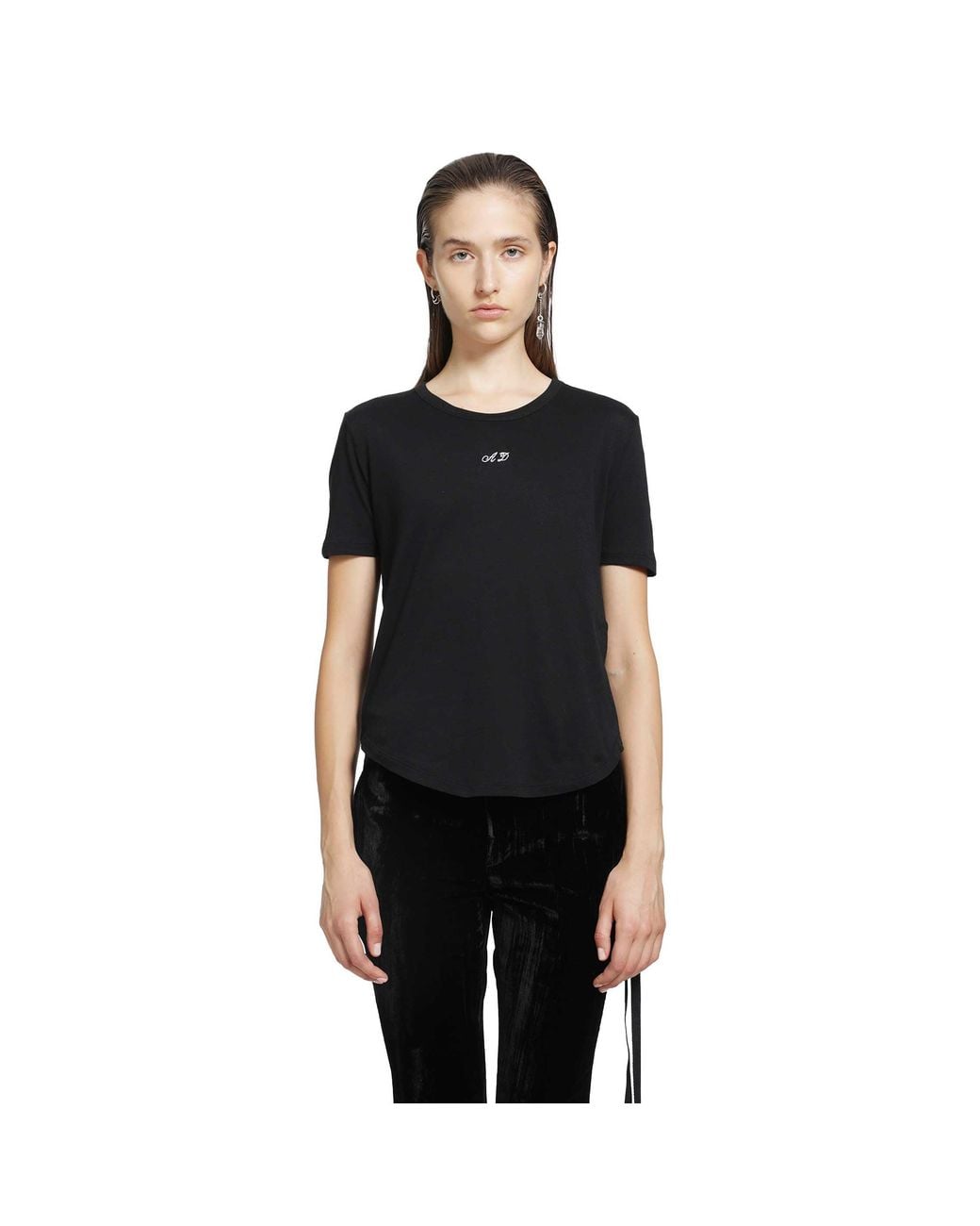 Ann Demeulemeester Black Floor Micro T-Shirt