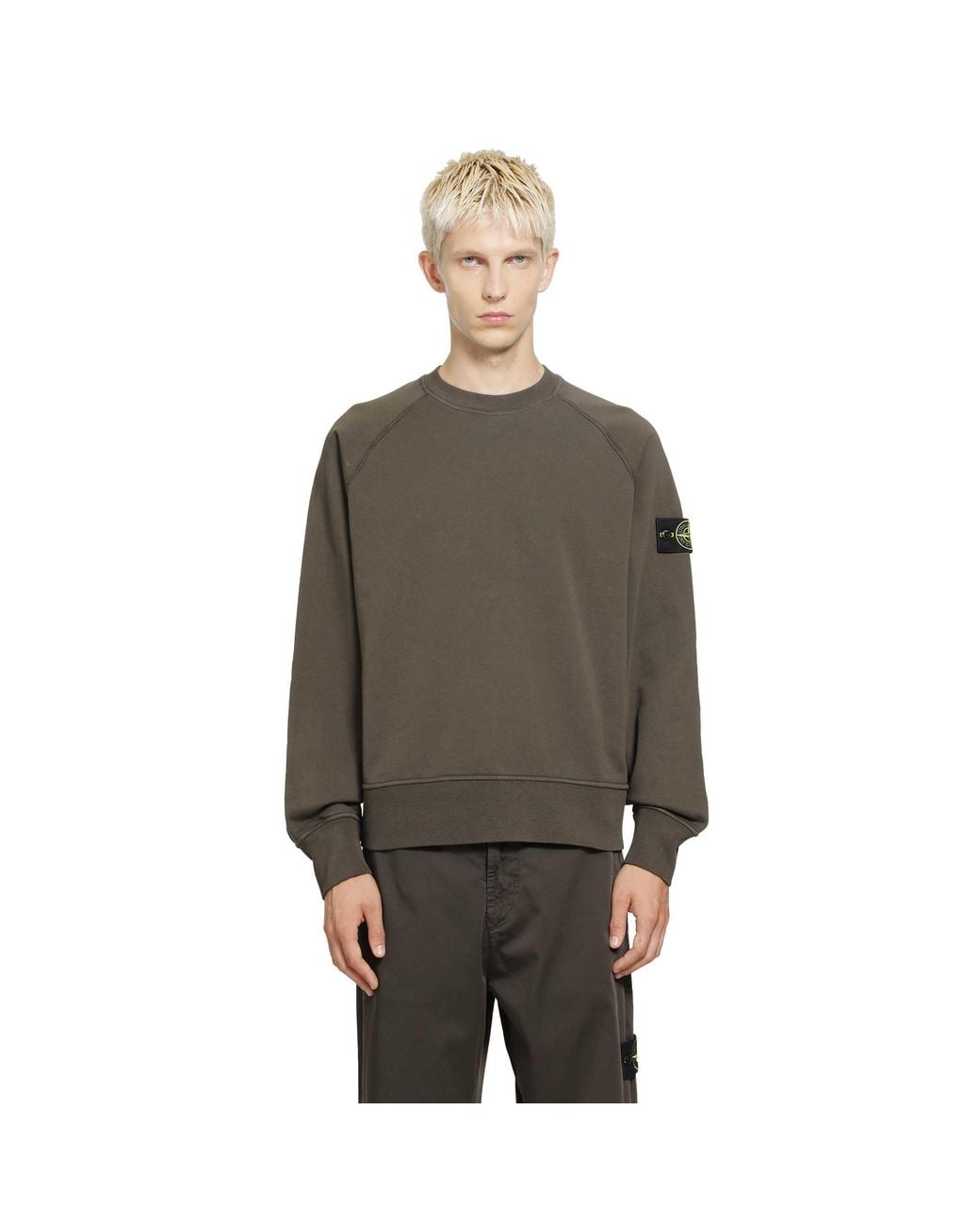 Stone Island Gray 6100008 Crewneck Sweatshirt for men