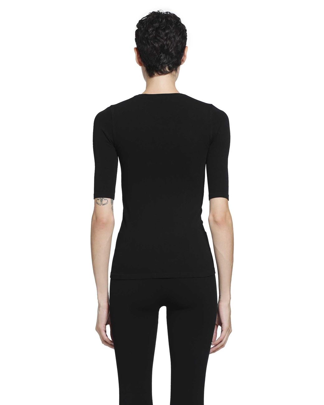 Totême Black Compact Jersey Top