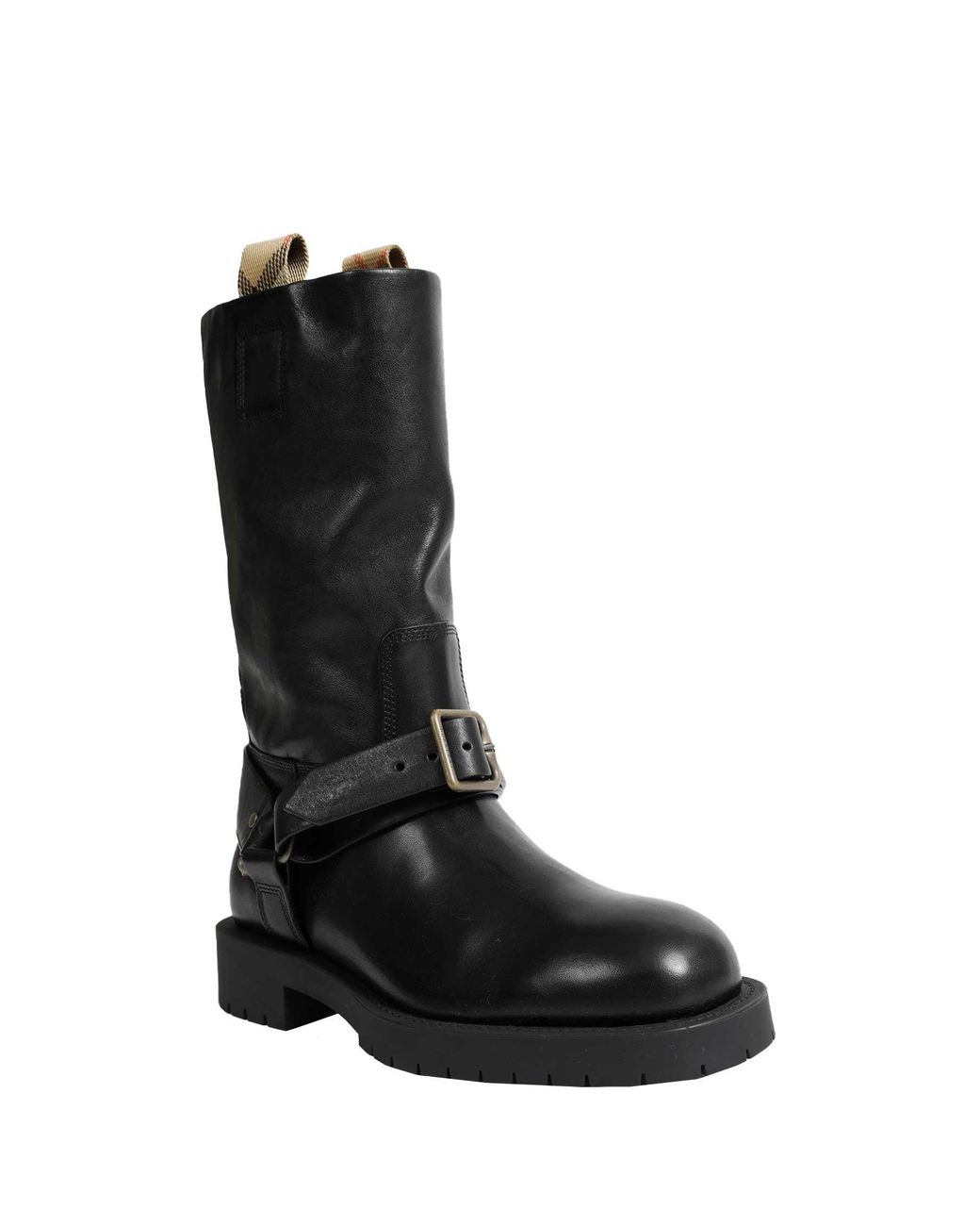 Burberry Black Soft Saddle Low Boots