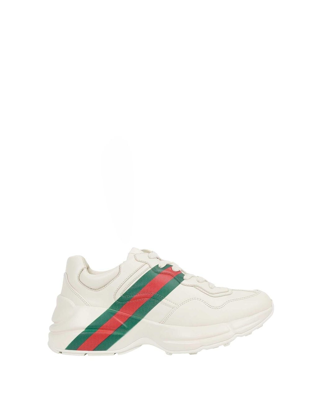 Gucci White Rhyton Sneakers
