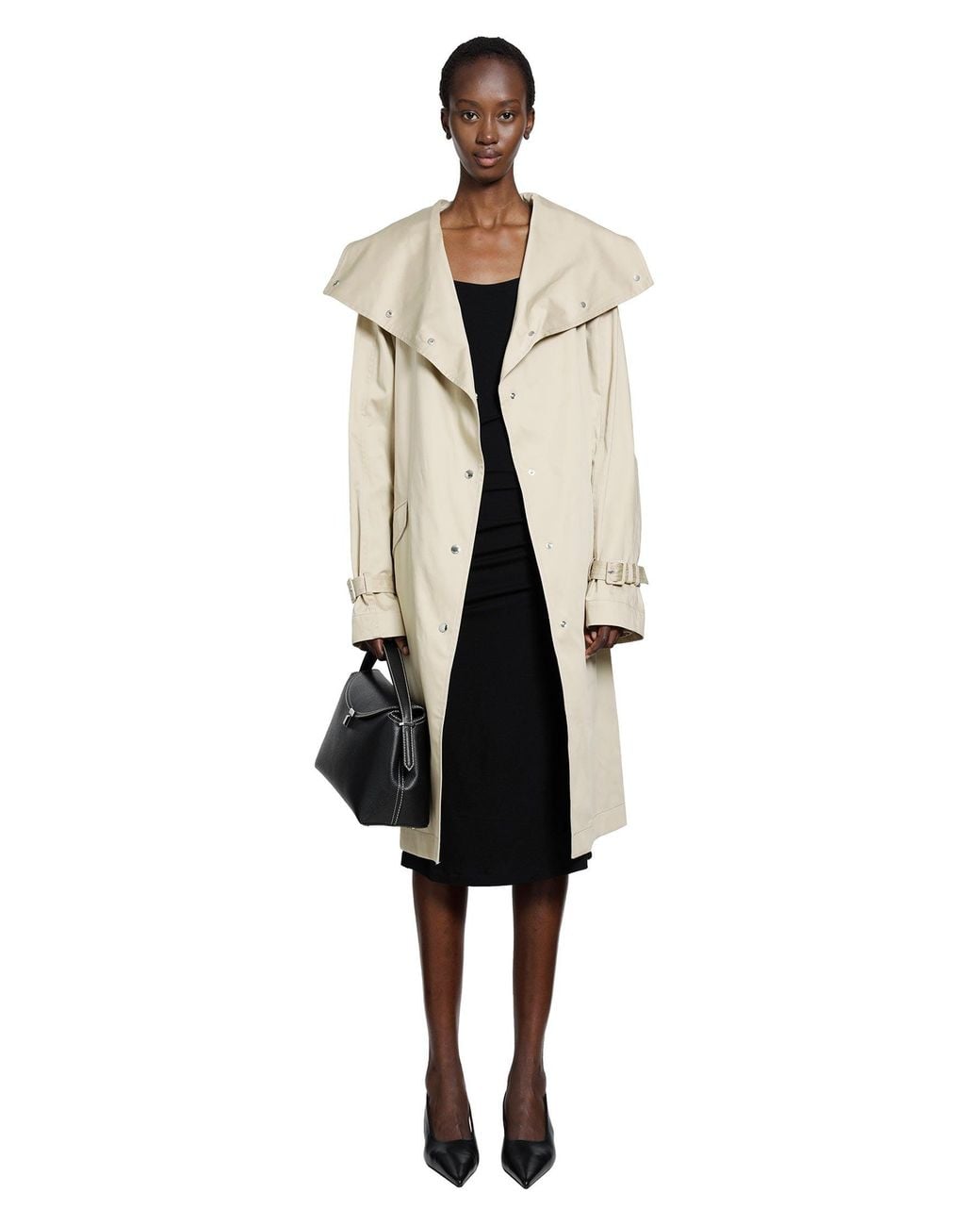 Totême  White Oversized Cotton Trench Coat
