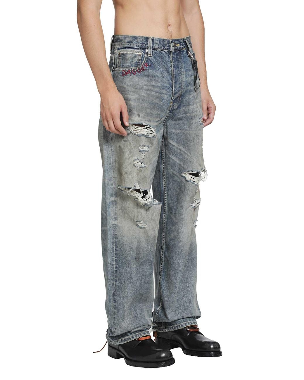 DAGGER Gray Garage Sid Jeans for men