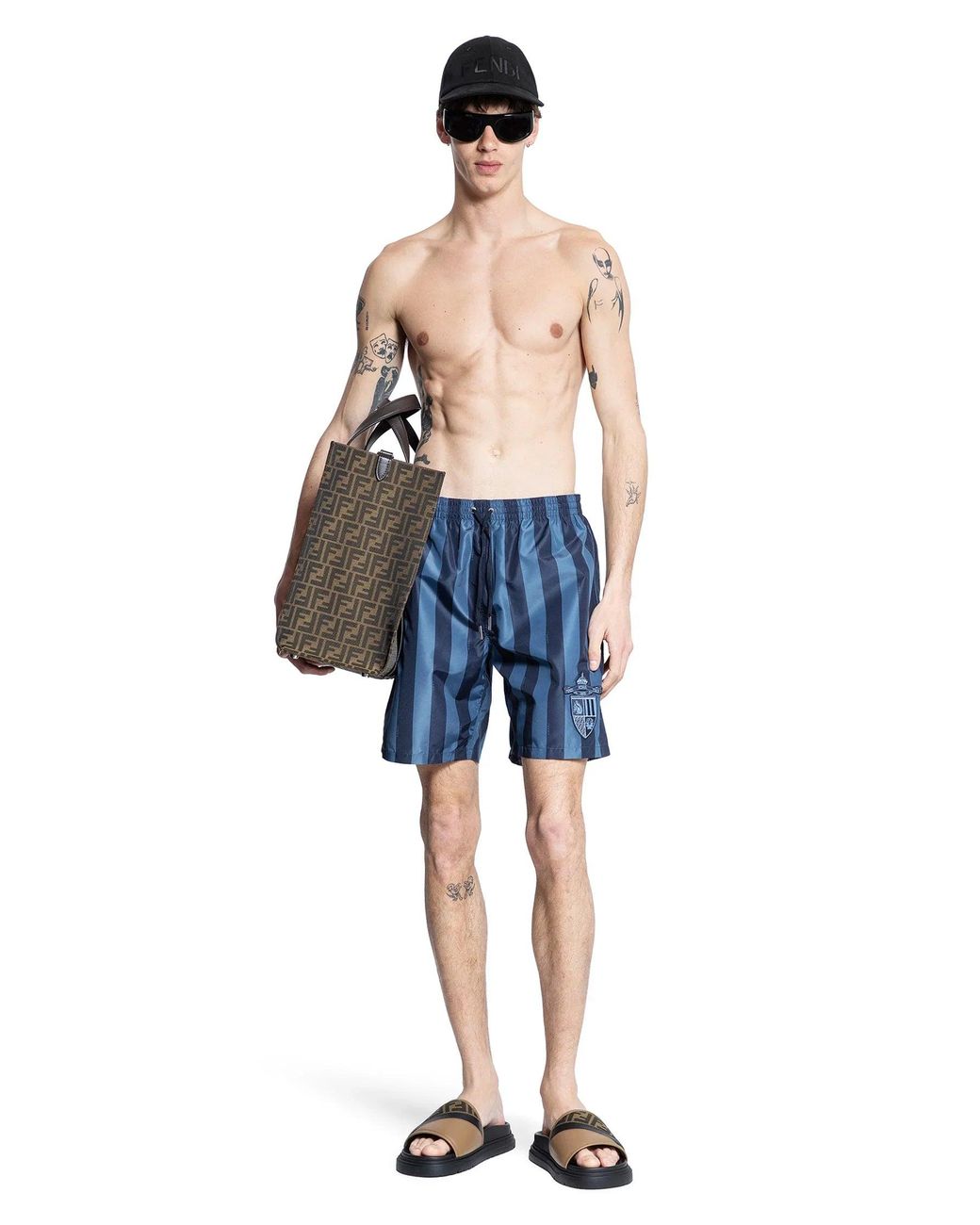 Fendi Blue Swimwear for men