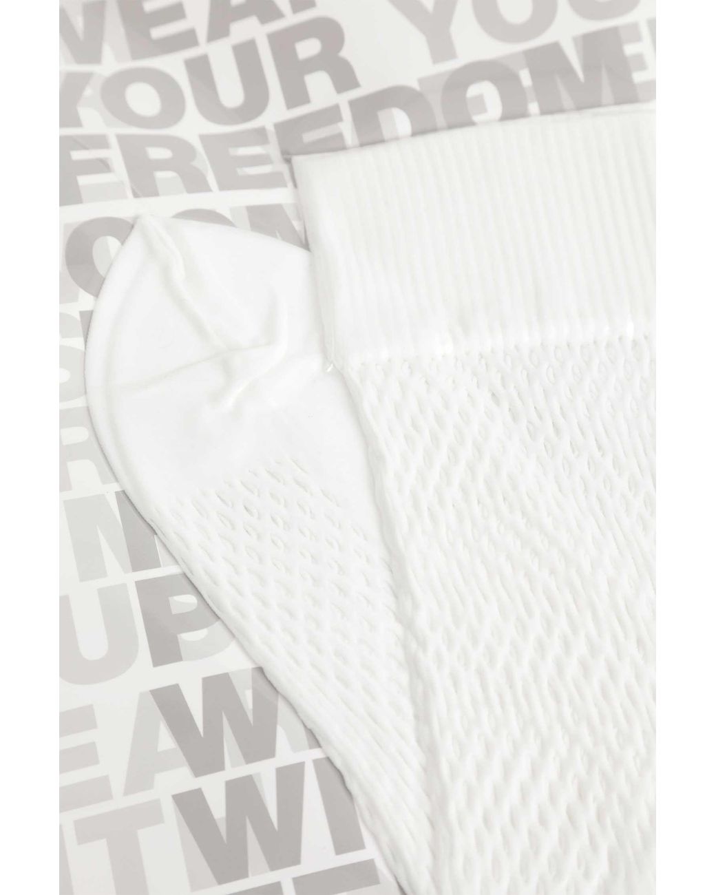 Comme des Garçons White Mesh Socks for men