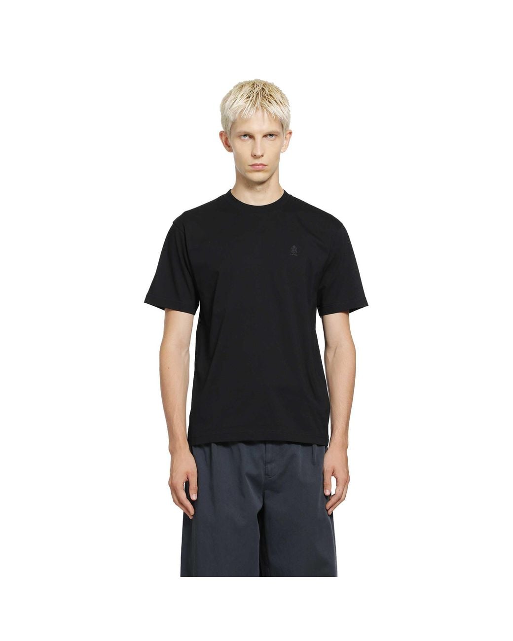 Prada Black Cotton T-Shirt for men