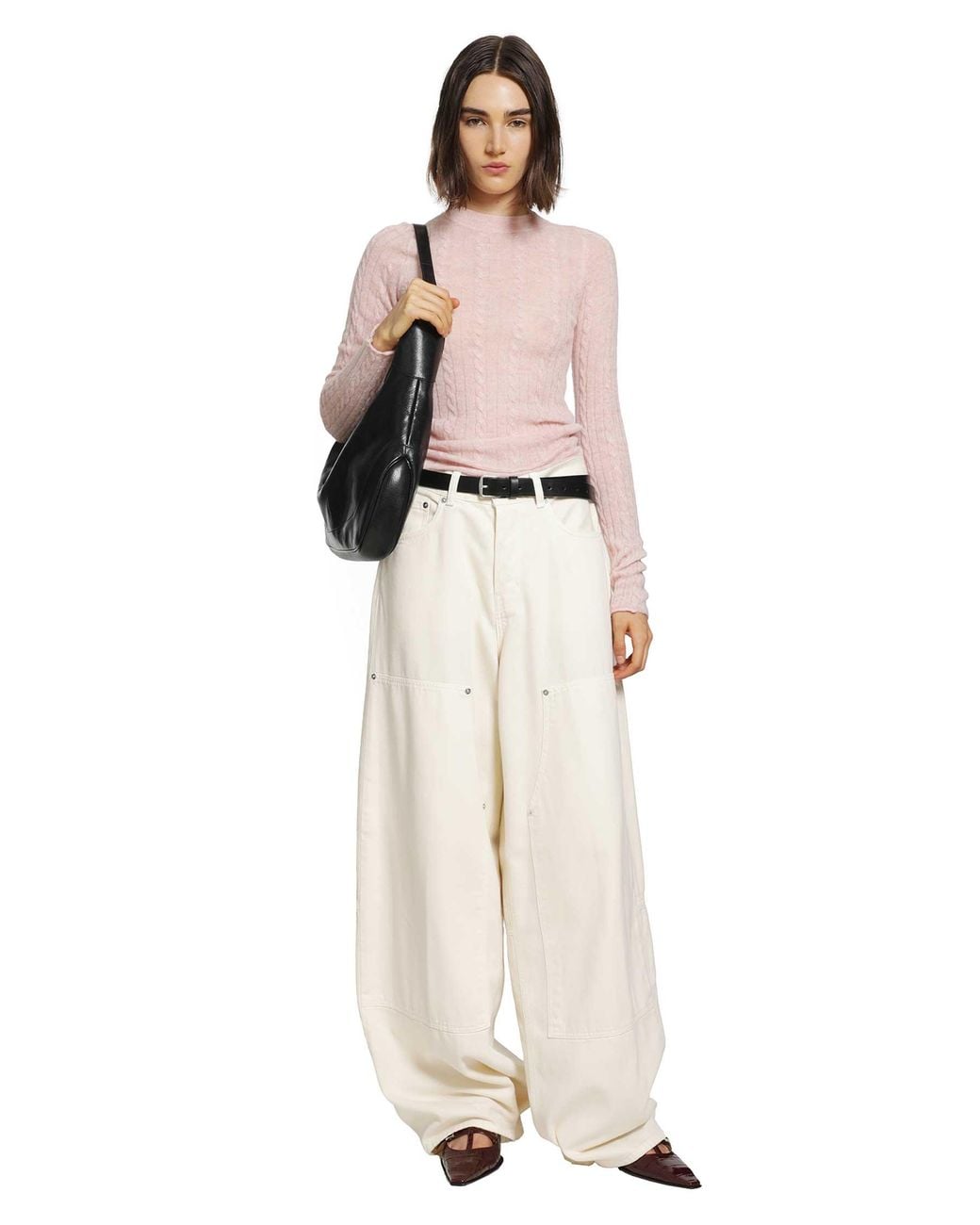 Haikure Pink Sey Semi-Sheer Knitwear